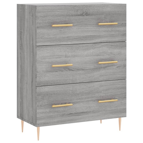 Buffet bahut commode armoire meuble de rangement organisateur cuisine salle de séjour salon sonoma 69,5 x 34 x 90 cm bois d'i