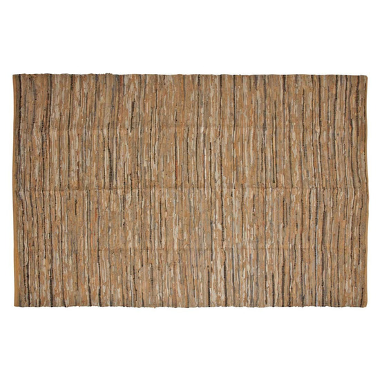 Tapis en coton recyclé et cuir 300 x 200 cm