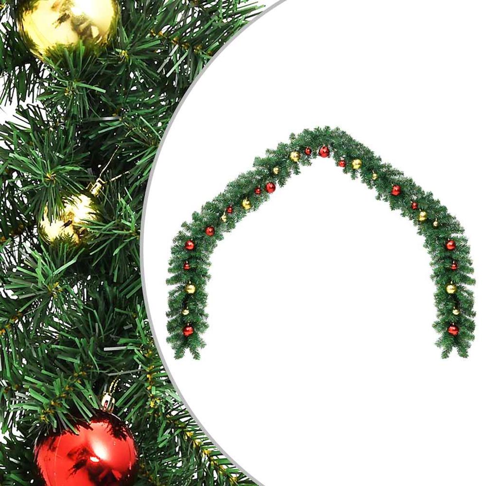 Guirlande de NoÃ«l dÃ©corÃ©e avec boules 5 m