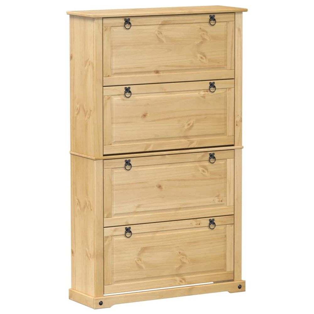 Armoire à chaussures corona 99x32x163,5 cm bois de pin massif
