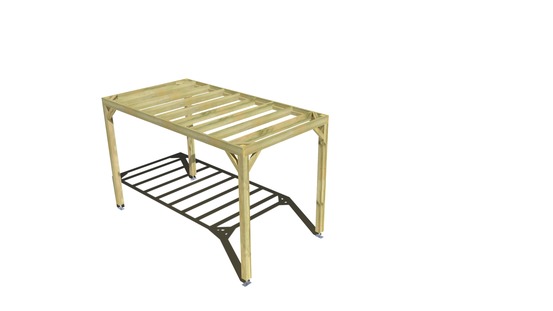 Pergola bois • 2m x 4m • indépendante • sens largeur • livraison comprise