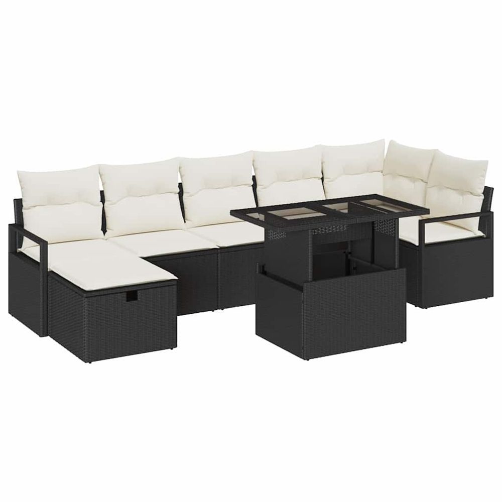 Ensemble de canapé de jardin 8 pc polyrotin