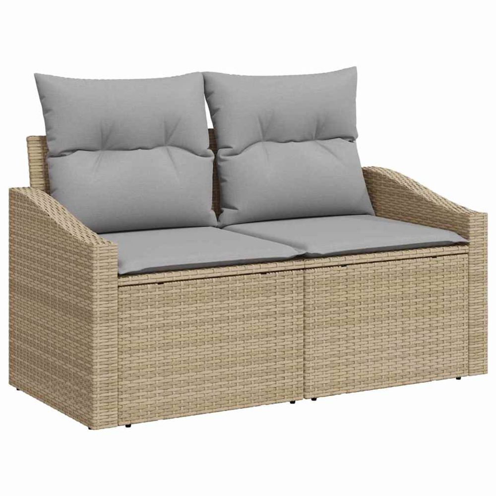 Ensemble de canapé de jardin 9 pc 8-nombre de places beige