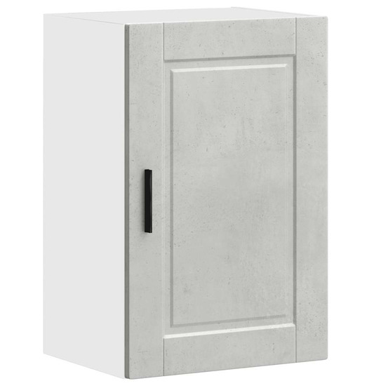 Armoire murale de cuisine porto gris béton bois d'ingénierie