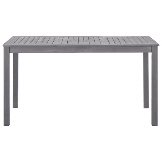 Table de jardin délavage gris 140x80x74 cm bois d'acacia massif