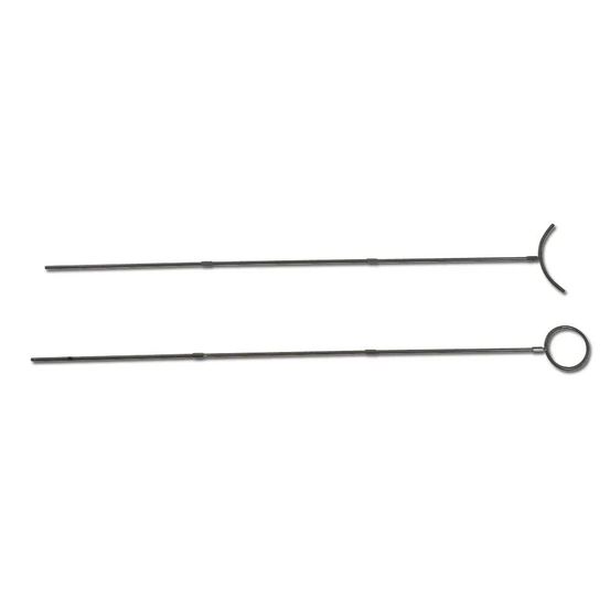 2 supports acier pour panier de ponte