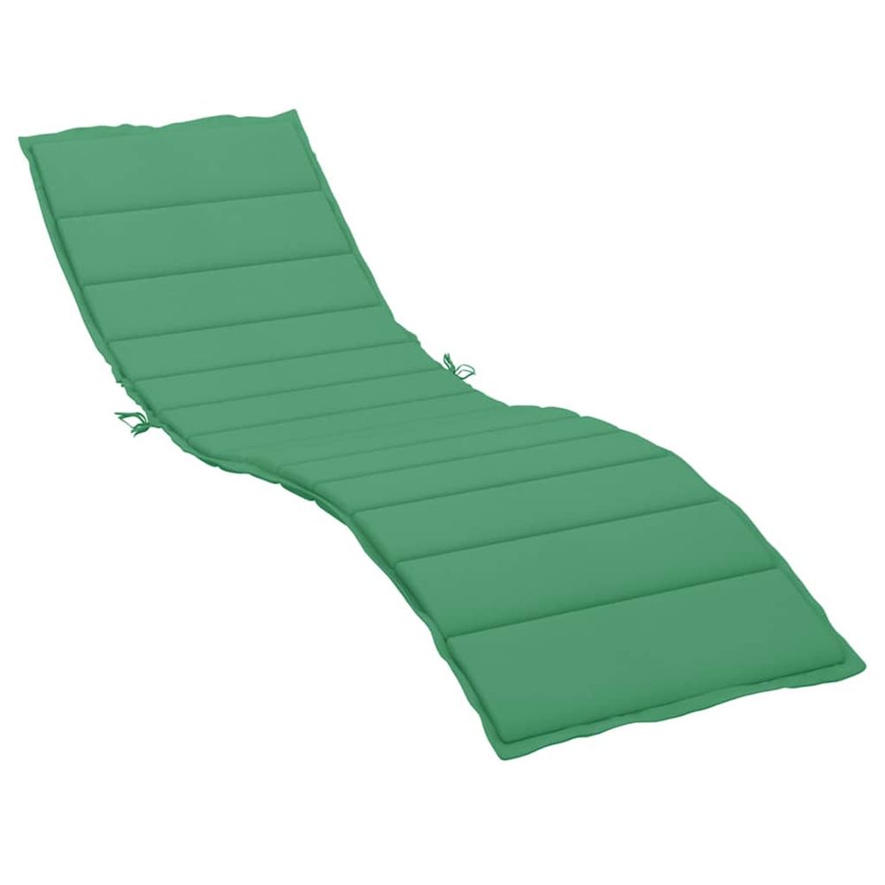 Coussin de chaise longue vert 200x60x3 cm tissu oxford bain de soleil