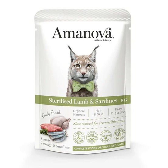 Pâtée chat stérilisé agneau sardines sans céréales 85g 85 g