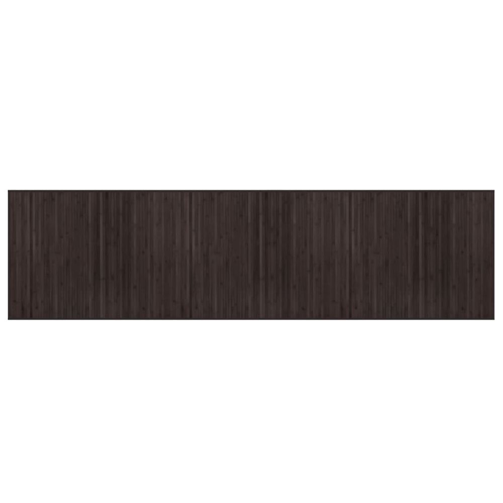 Tapis rectangulaire marron foncé 80x300 cm bambou