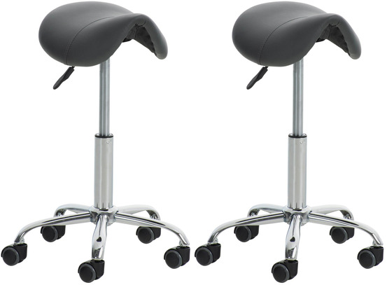 Lot de 2 tabourets de travail reno simili cuir