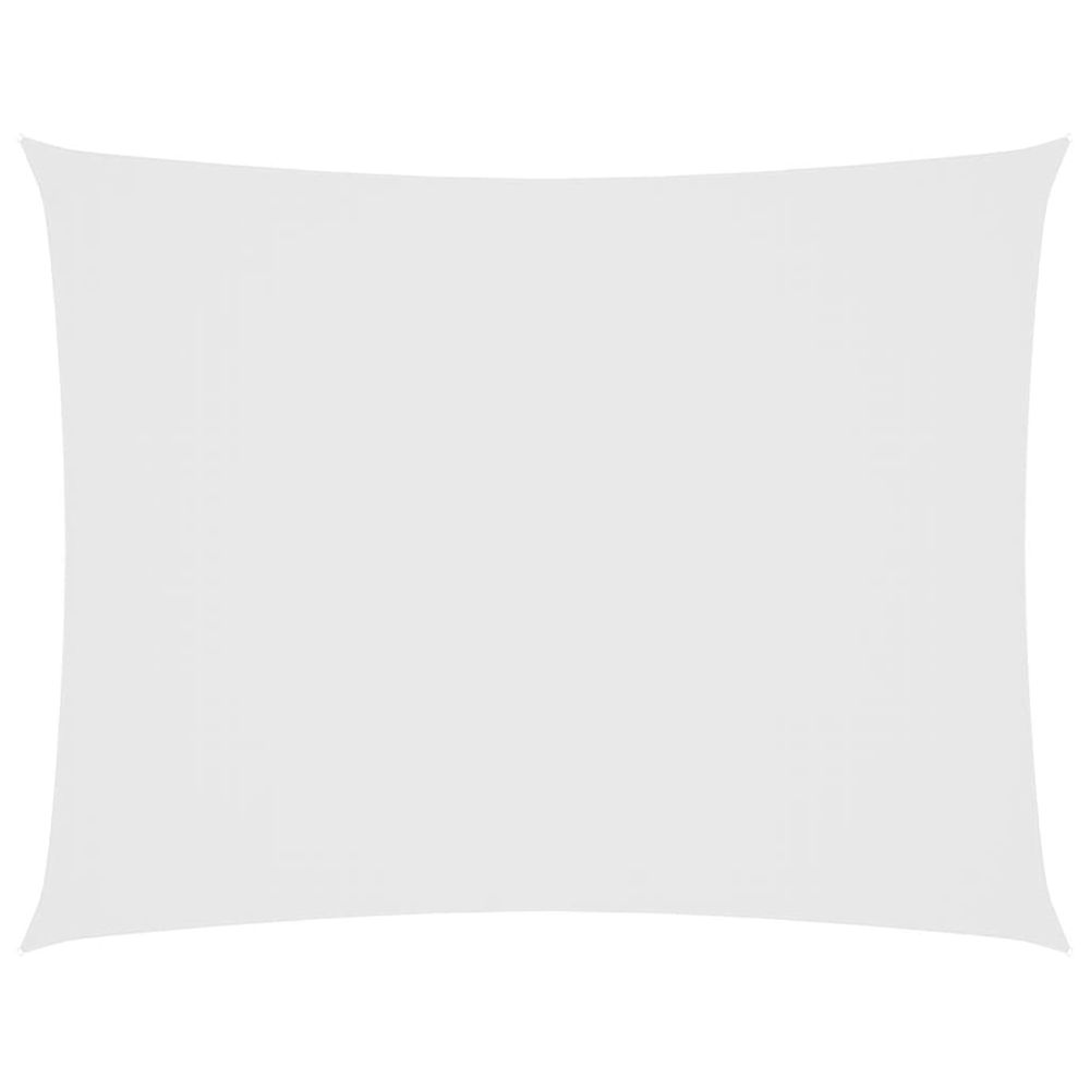 Voile de parasol tissu oxford rectangulaire 3x4 m blanc