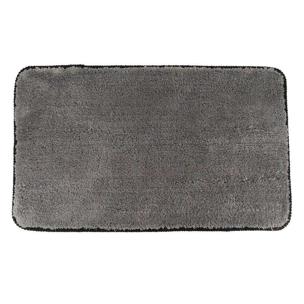Tapis microfibre doux dessous latex 45x75 cm - gris