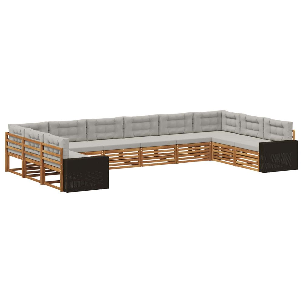 Ensembles de canapés 10 pc bois d'acacia massif