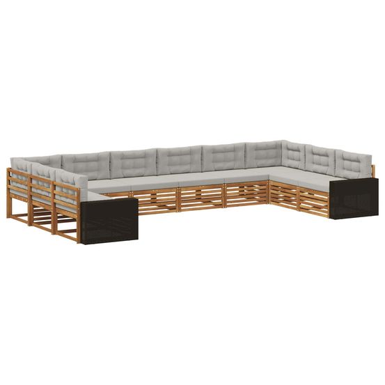 Ensembles de canapés 10 pc bois d'acacia massif