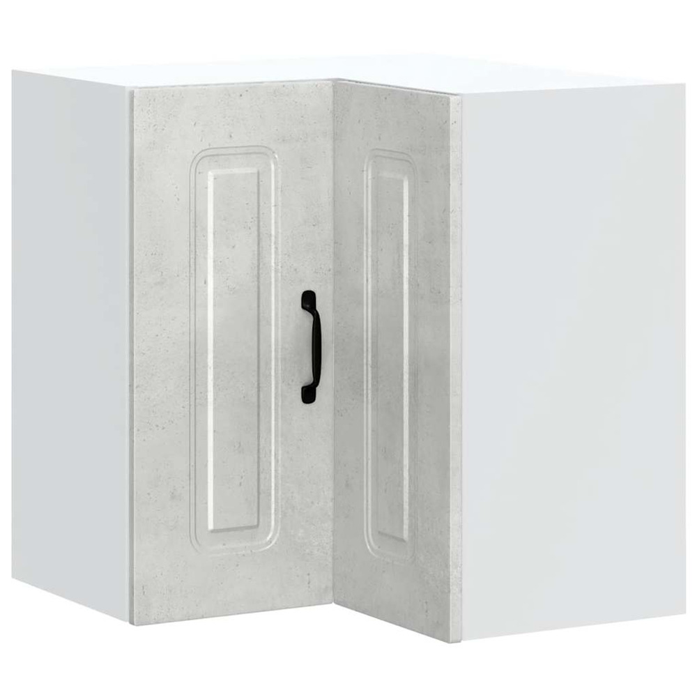 Armoire murale d'angle de cuisine kalmar gris béton