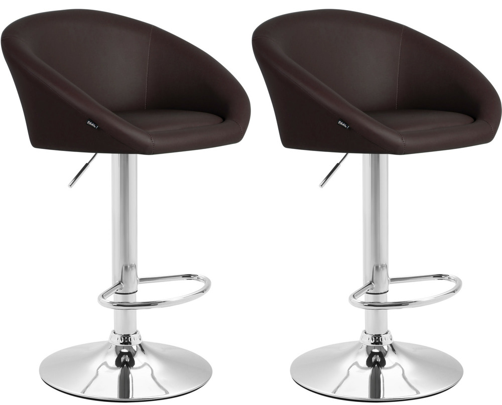 Lot de 2 tabourets de bar miami v2 simili cuir c