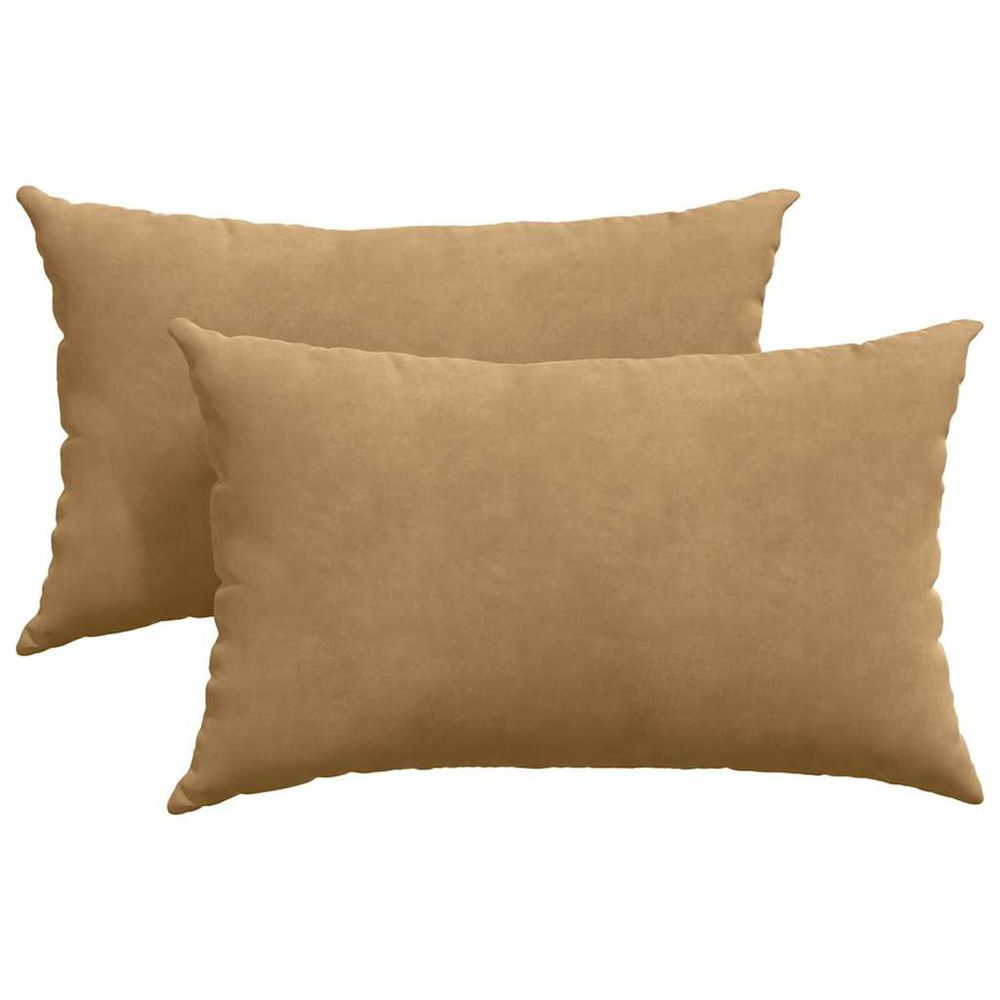 Coussins de canapé 2 pcs marron 50 x 30 cm