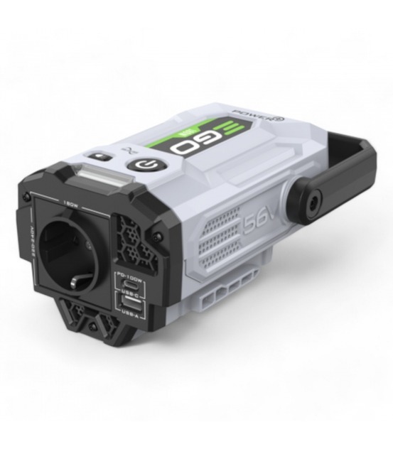 Convertisseur de courant transportable à batterie avec prises usb-c - egopower pad1800e