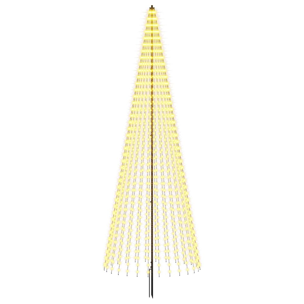 Arbre de noël led 385 cm 1148 led blanc chaud fer noir