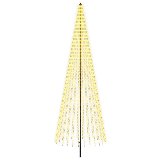 Arbre de noël led 385 cm 1148 led blanc chaud fer noir