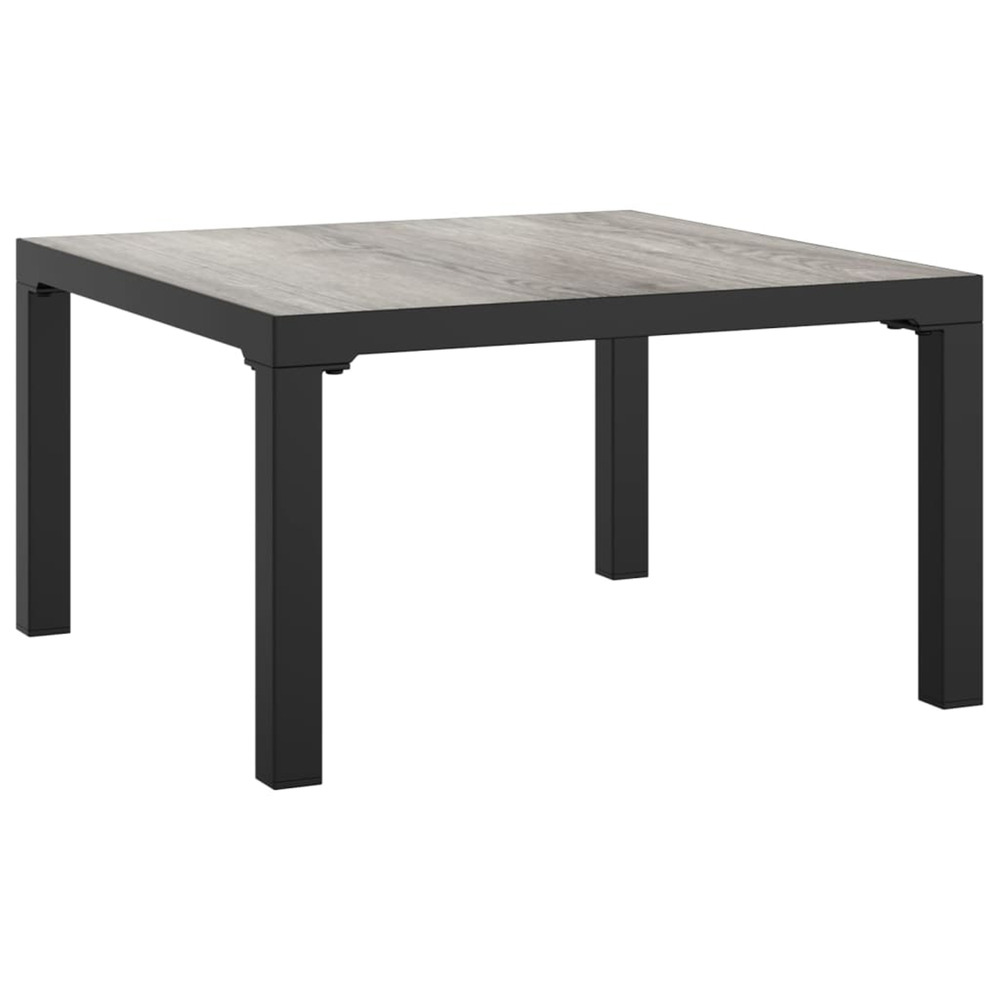 Table basse de jardin gris 55x55x31 cm dpc et acier