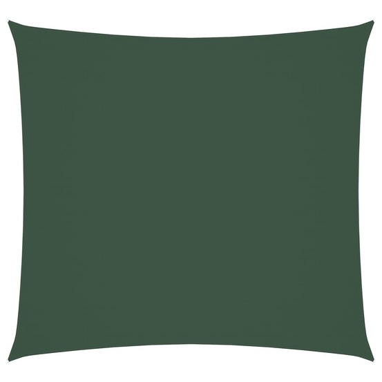 Voile de parasol tissu oxford carré 7x7 m vert foncé