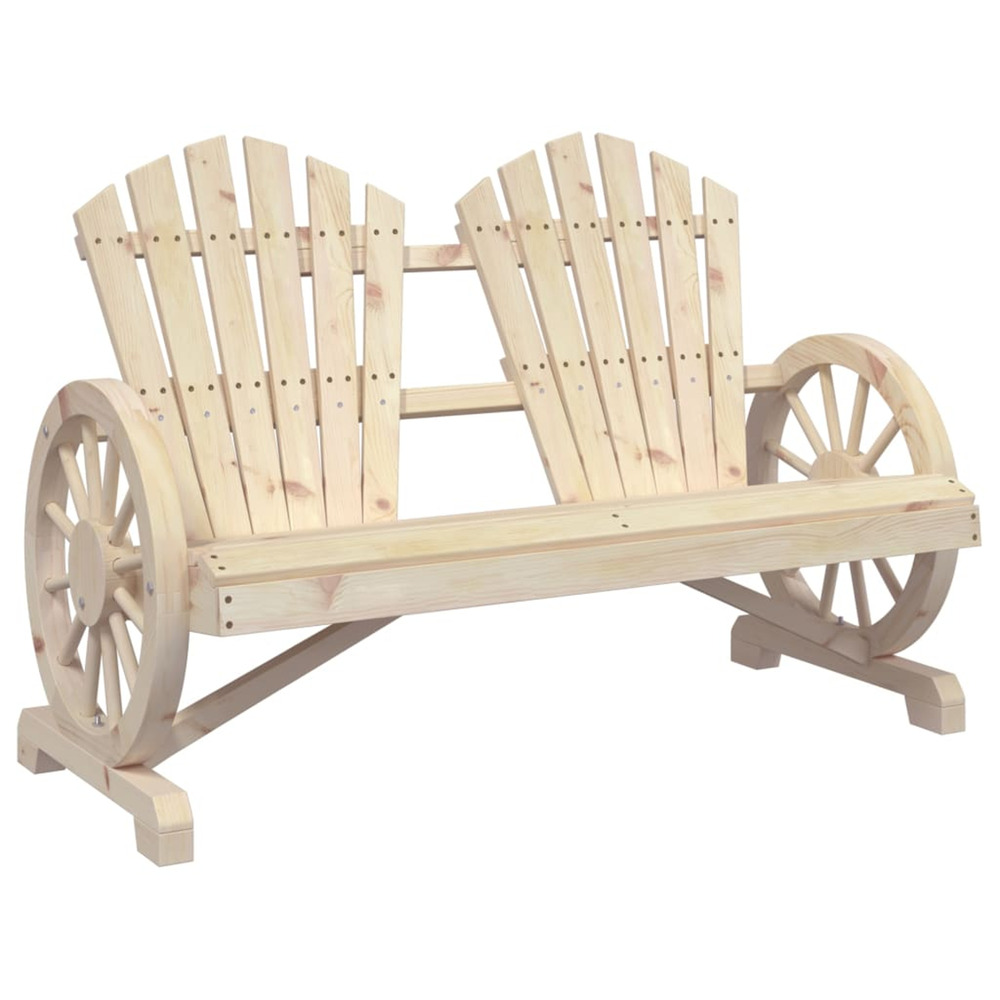 Chaise de jardin adirondack 2 places bois de sapin massif