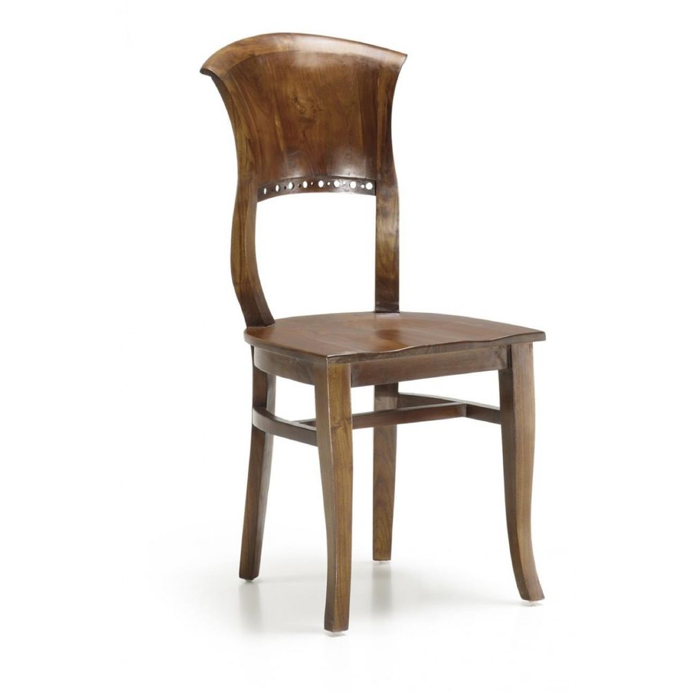 Chaise bois marron - décoration d'autrefois