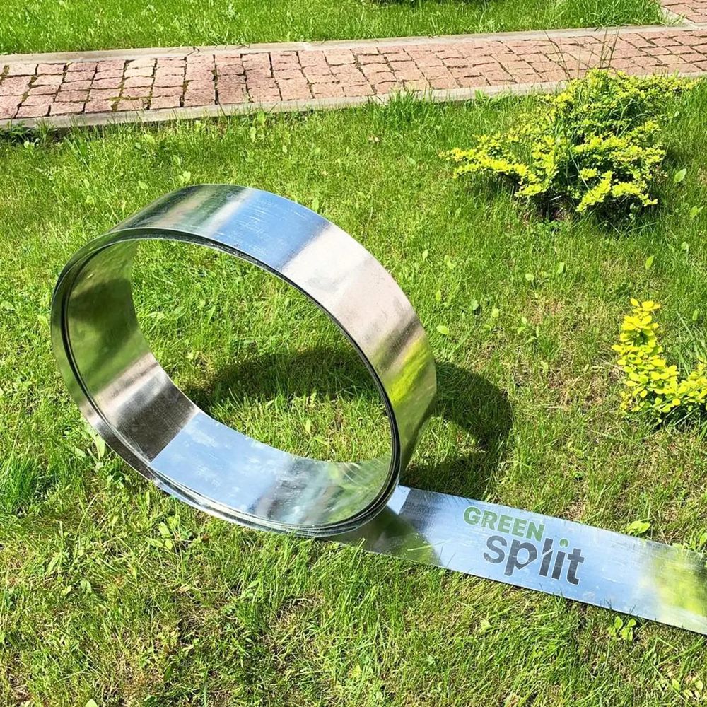 Ruban de bordure de jardin métal alu/zinc 20 cm x 10 mètres | bordure jardin | bordures de jardin