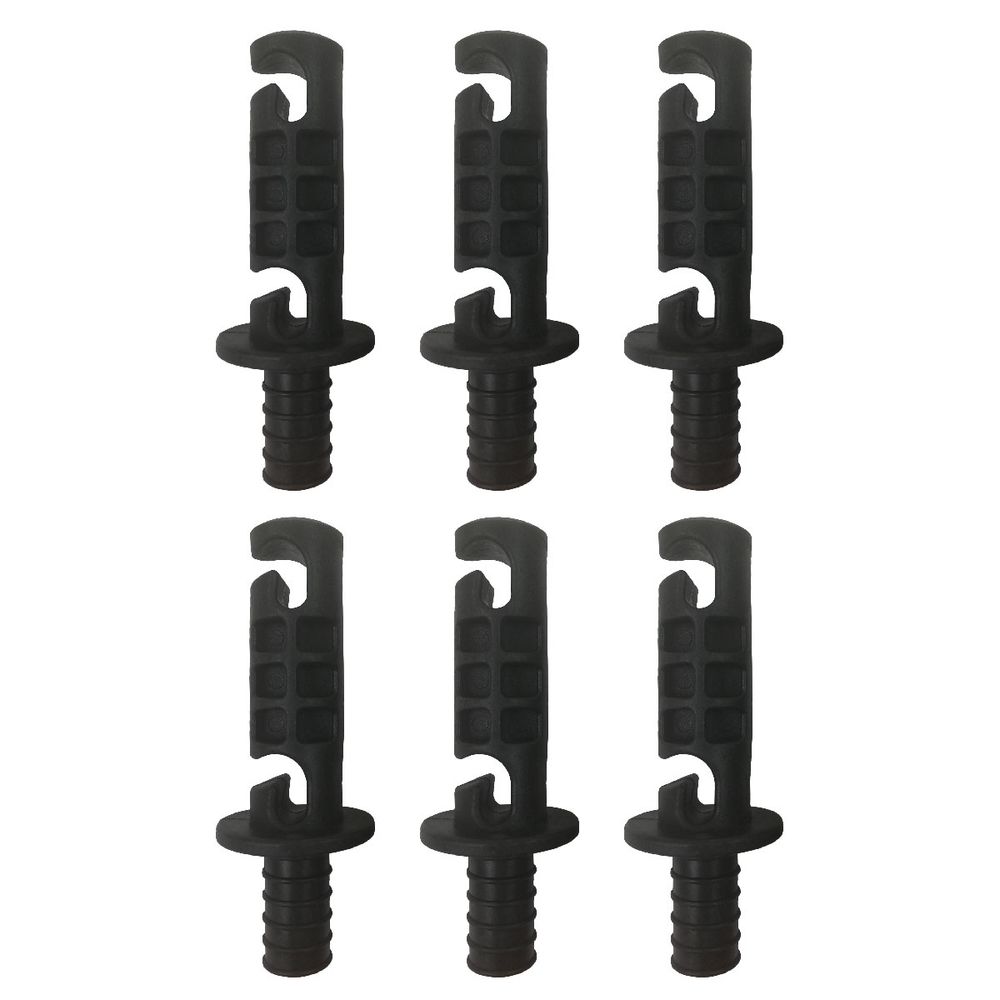 Lot de 6 capuchons de maintien universels pour filet de trampoline ø25 mm