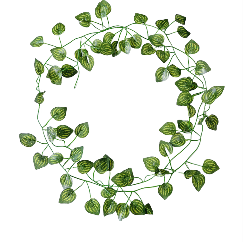 Branches de plantes artificielles, fleurs artificielles, vignes en guirlande, feuilles de pastèque 12 pièces