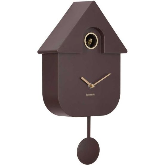 Horloge murale en abs modern cuckoo oro marron