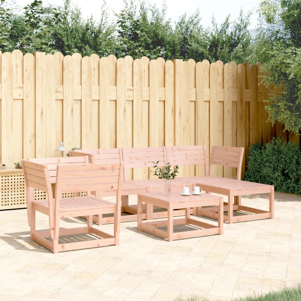 Salon de jardin 5 pcs bois massif douglas