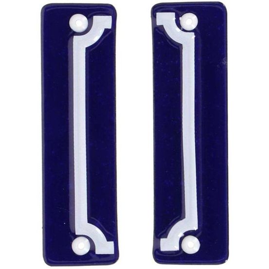 Cadre pour numéro de maison en fer émaillé (lot de 2)