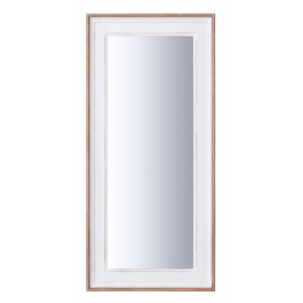 Miroir rectangulaire bois blanc - esquisse interior's