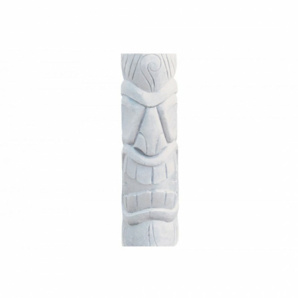Statue de jardin tiki mauri 75 cm - blanc