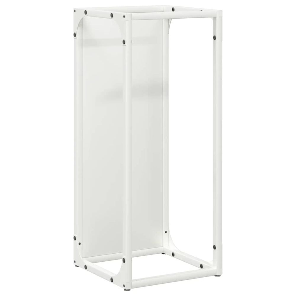 Portant de bois chauffage blanc 25x25x60 cm