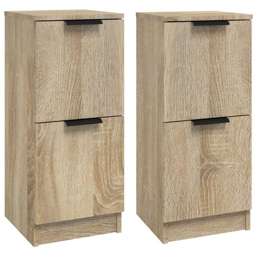 Buffets 2 pcs chêne sonoma 30x30x70 cm bois d'ingénierie