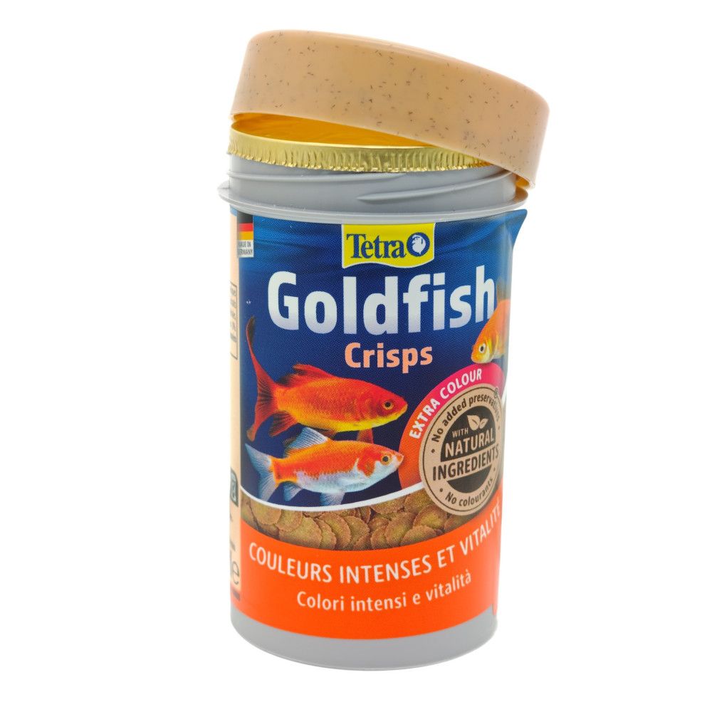 Goldfish crisps 20g - 100ml aliment complet pour les poissons rouge