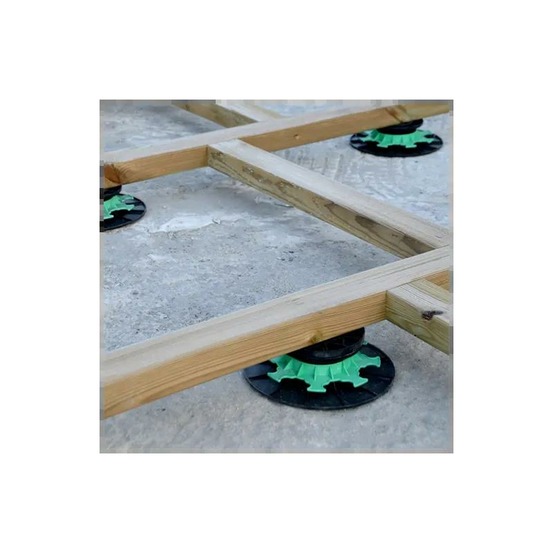 Plot terrasse bois réglable 80 à 140 mm - jouplast - carton de 55 plots