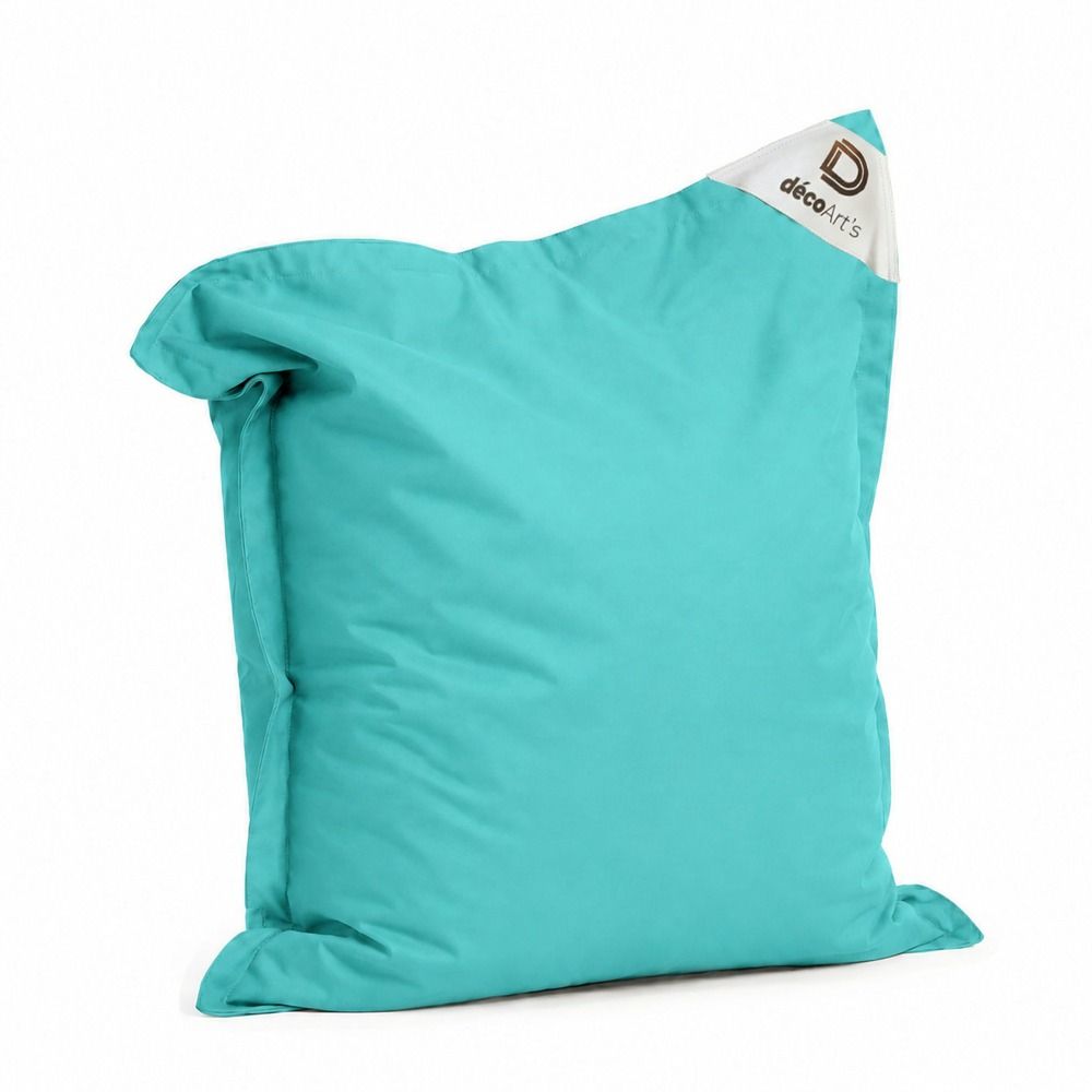 Housse pour pouf géant xl 120x80cm - bleu caraïbes