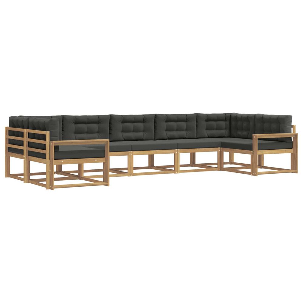 Ensemble de canapés d'extérieur 7 pc blanc et anthracite