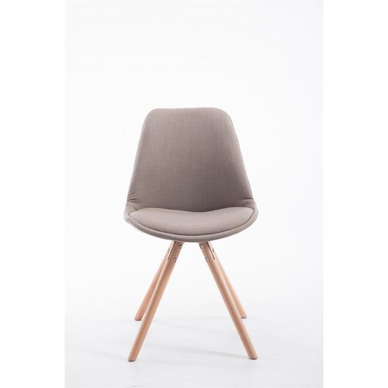 Chaise visiteur toulouse tissu natura ronde