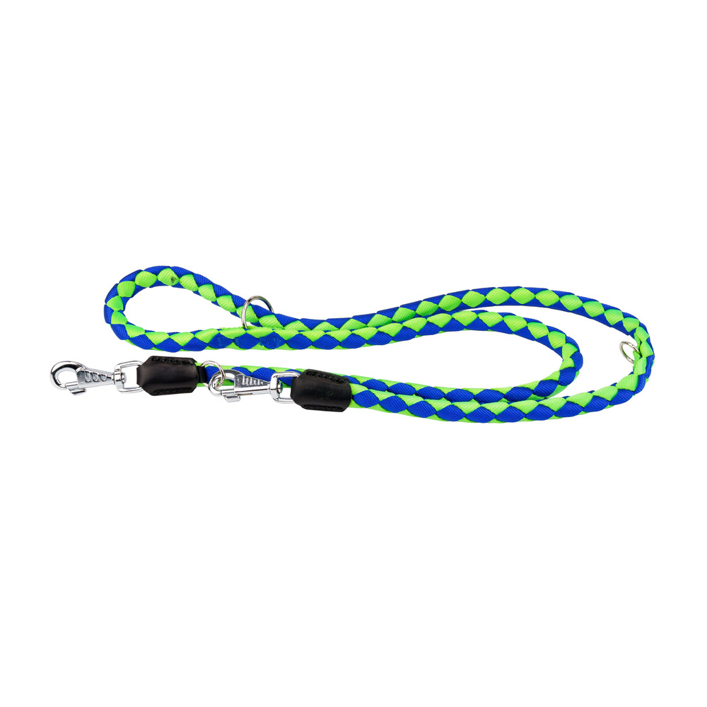 Laisse de dressage pour chiens en nylon twist matic ga18/200, mousqueton magnétique automatique