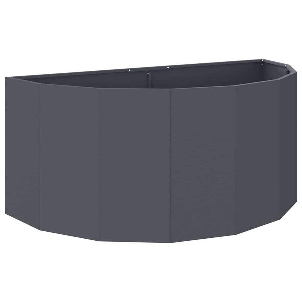 Jardinière d'extérieur anthracite 120 x 60 x 50 cm acier
