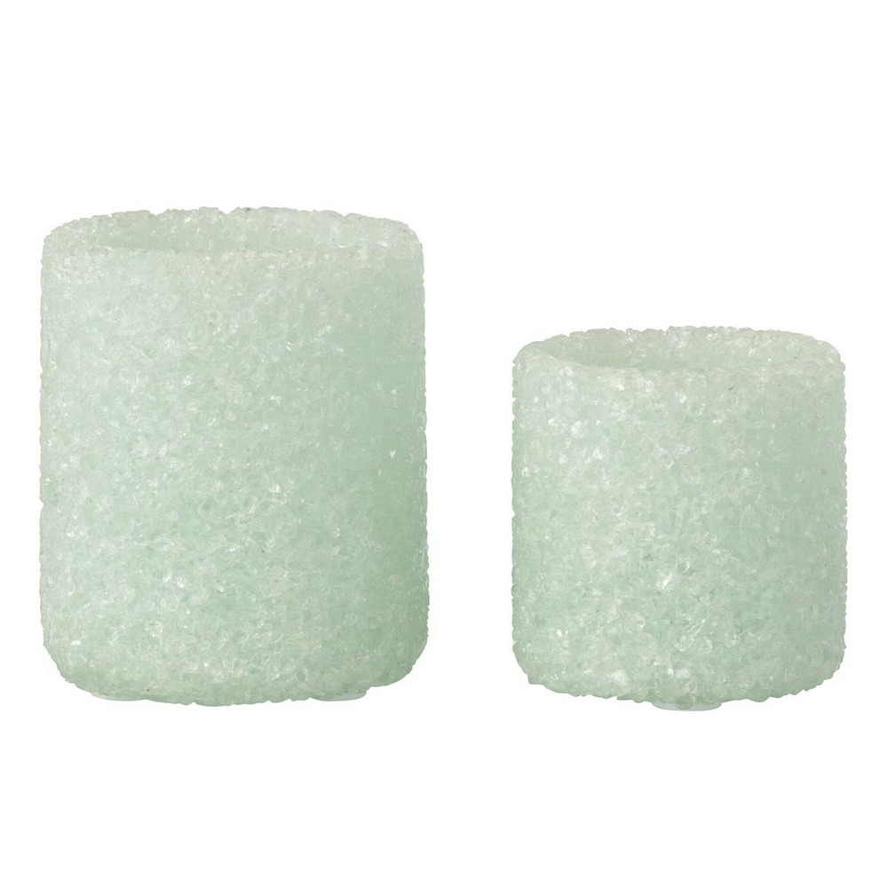 Lot de 2 photophores en verre 