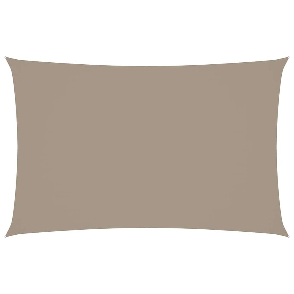 Voile de parasol tissu oxford rectangulaire 2x5 m taupe