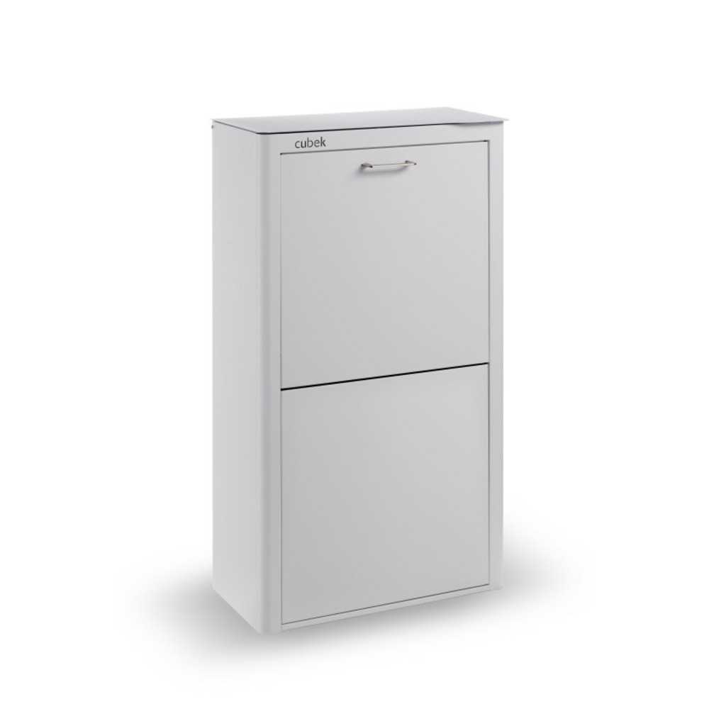 Poubelle de tri cuisine 4 compartiments, capacité 80 l, cubek, un meuble grande capacité pour organiser le tri des déchets
