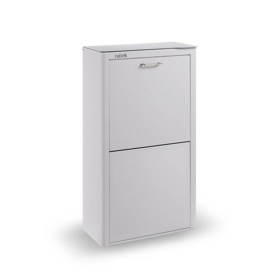 Poubelle de tri cuisine 4 compartiments, capacité 80 l, cubek, un meuble grande capacité pour organiser le tri des déchets