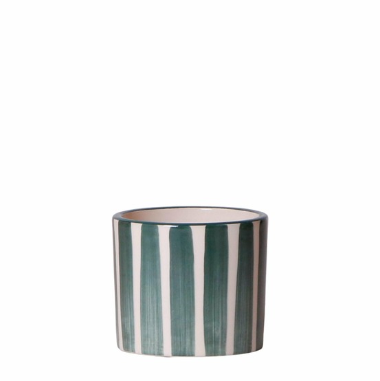 Pot décoratif painted stripe - vert